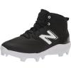 imageNew Balance Mens Fresh Foam 3000 V6 MidmoldedBaseball ShoeBlackWhite