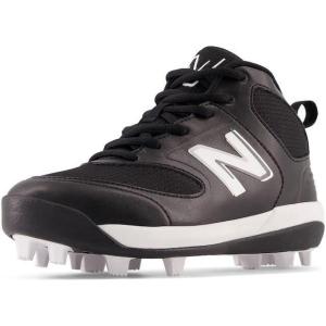 imageNew Balance Boys 3000 V6 Rubber Molded Baseball CleatsBlackWhite
