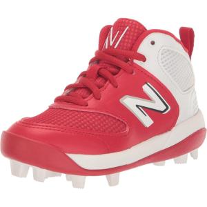 imageNew Balance Boys 3000 V6 Rubber Molded Baseball CleatsRedWhite