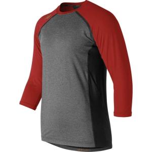 imageNew Balance Mens 4040 3D Flex Metallic Logo Baseball TopSedona Red