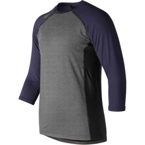 imageNew Balance Mens 4040 3D Flex Metallic Logo Baseball TopTeam Navy