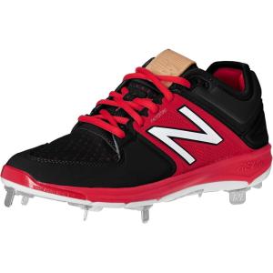imageNew Balance Mens M3000v3 Metal Baseball ShoeBlackRed