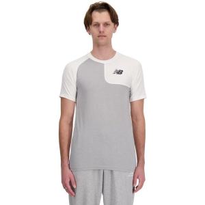 imageNew Balance Mens Ss Asym Baseball Top LeftWhite