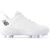 imageNew Balance Kids 4040 V8 RubberMolded Baseball CleatWhiteWhite