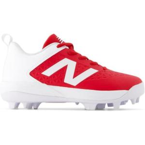 imageNew Balance Kids 4040 V8 RubberMolded Baseball ShoeTeam RedNb 103 White