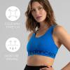 imageNew Balance Womens Seamless Cami Sports Bra Adjustable Straps Keyhole Breathability Workout Running BrasMunsell White