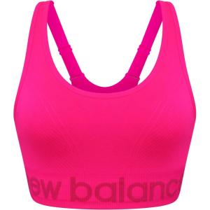 imageNew Balance Womens Seamless Cami Sports Bra Adjustable Straps Keyhole Breathability Workout Running BrasAlpha Pink