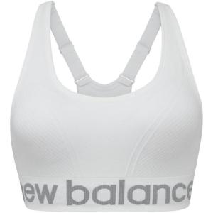 imageNew Balance Womens Seamless Cami Sports Bra Adjustable Straps Keyhole Breathability Workout Running BrasMunsell White