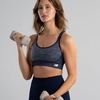 image:imageNew Balance Womens Seamless Heather MID Impact Adjustable Sport Bra with Removable Pads Black