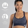 image:imageNew Balance Womens Seamless Heather MID Impact Adjustable Sport Bra with Removable Pads Black