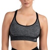 image:imageNew Balance Womens Seamless Heather MID Impact Adjustable Sport Bra with Removable Pads Black