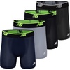image:imageNew Balance Mens Mesh Jersey Performance Wicking No Fly Boxer Briefs Underwear 4 PackBlackstSteelPigmentrgBlackrg