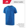 image:imageNew Balance Boys Athletic Shirts  Short Sleeve Crewneck Boys Shirts Active Performance Dri Fit Shirts for KidsBlue Oasis Space Dye