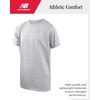 image:imageNew Balance Boys Athletic Shirts  Short Sleeve Crewneck Boys Shirts Active Performance Dri Fit Shirts for KidsRaincloud Space Dye