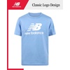 image:imageNew Balance Boys Shirts  Short Sleeve Cotton Graphic Tee Shirts for Teens  Youth Kids Boys Athletic ShirtsElectric Sky