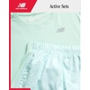 image:imageNew Balance Girls Shorts Set  2 Piece Active Performance Cute Ribbed Shirt and Shorts for Girls Summer Outfit SetCosmic Jade