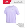 image:imageNew Balance Girls Shorts Set  2 Piece Active Performance Cute Ribbed Shirt and Shorts for Girls Summer Outfit SetCyber Lilac