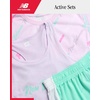 image:imageNew Balance Girls Shorts Set  3 Piece Athletic T Shirt Tank Top and Shorts for Girls Performance Summer Outfit for KidsTaroRaspberryMint