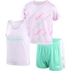 image:imageNew Balance Girls Shorts Set  3 Piece Athletic T Shirt Tank Top and Shorts for Girls Performance Summer Outfit for KidsTaroRaspberryMint