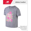 image:imageNew Balance Girls Shorts Set  3 Piece Soft Cotton Crewneck Athletic Shirts Tank Top and Mesh Short For Girls Outfit SetGreyPink
