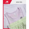 image:imageNew Balance Girls Shorts Set  3 Piece Soft Cotton Crewneck Athletic Shirts Tank Top and Mesh Short For Girls Outfit SetMelonWhite