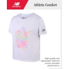 image:imageNew Balance Girls Shorts Set  3 Piece Soft Cotton Crewneck Athletic Shirts Tank Top and Mesh Short For Girls Outfit SetMelonWhite