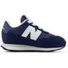 image:imageNew Balance Kids Kids 237 Bungee Lace SneakerWhiteNb Navy