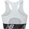 image:imageNew Balance Womens Seamless Wirefree Racerback Sports Bra with Removable Pads Bottom Band with Logo Munsell White X Large