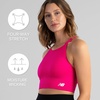 image:imageNew Balance Womens Seamless Wirefree Strappy Longline HighNeck Sports Bra with Removable Pads Cyber Lilac X Large