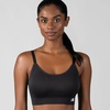 image:imageNew Balance Womens Sports Bras 3 Pack Seamless Cami Removable Pads Medium Impact Gym Sports Bra for Women Workout SetHeatherBlackBlack