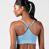 image:imageNew Balance Womens Sports Bras 3 Pack Seamless Cami Removable Pads Medium Impact Gym Sports Bra for Women Workout SetNavy  Blue  Grey