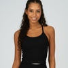 image:imageNew Balance Womens Yoga Back Crop Top with Builtin Sports Bra Cami Top for Running Workouts Activewear for WomenBlack