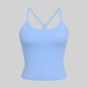 image:imageNew Balance Womens Yoga Back Crop Top with Builtin Sports Bra Cami Top for Running Workouts Activewear for WomenSpring Sky