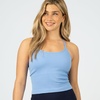 image:imageNew Balance Womens Yoga Back Crop Top with Builtin Sports Bra Cami Top for Running Workouts Activewear for WomenSpring Sky