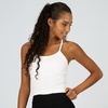 image:imageNew Balance Womens Yoga Back Crop Top with Builtin Sports Bra Cami Top for Running Workouts Activewear for WomenWhite