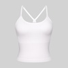 image:imageNew Balance Womens Yoga Back Crop Top with Builtin Sports Bra Cami Top for Running Workouts Activewear for WomenWhite