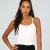image:imageNew Balance Womens Yoga Back Crop Top with Builtin Sports Bra Cami Top for Running Workouts Activewear for WomenWhite