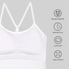 image:imageNew Balance Womens Yoga Back Crop Top with Builtin Sports Bra Cami Top for Running Workouts Activewear for WomenWhite