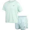 image:imageNew Balance Girls Shorts Set  2 Piece Active Performance Cute Ribbed Shirt and Shorts for Girls Summer Outfit SetCosmic Jade