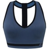 image:imageNew Balance Seamless Wirefree VNeck TBack Racer Sports Bra with Allover Texture Vintage Indigo XLarge