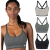image:imageNew Balance Womens Sports Bras 3 Pack Seamless Cami Removable Pads Medium Impact Gym Sports Bra for Women Workout SetGrey  Black  Sea Salt