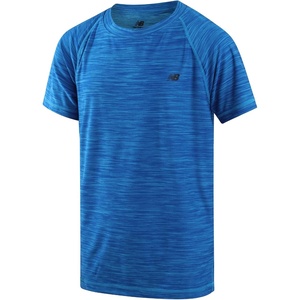 image:imageNew Balance Boys Athletic Shirts  Short Sleeve Crewneck Boys Shirts Active Performance Dri Fit Shirts for KidsBlue Oasis Space Dye