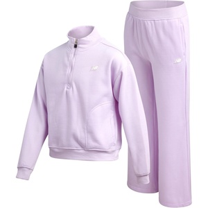 image:imageNew Balance Girls Sweatsuit Set  2 Piece Long Sleeve Woven Jacket and Cargo Jogger Sweatpants Girls Athletic Sets 716Violet