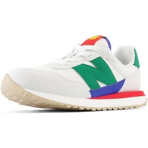 image:imageNew Balance Kids Kids 237 Bungee Lace SneakerGrey MatterClassic PineTrue Red