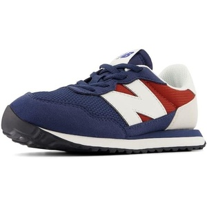 image:imageNew Balance Kids Kids 237 Bungee Lace SneakerNb NavyBrick RedWhite