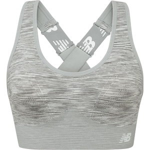 image:imageNew Balance Womens Seamless High Impact Sports Bra with Adjustable Wide Straps and Removal Pads Munsell White Small