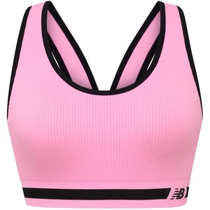 image:imageNew Balance Womens Seamless Racerback Sports Bra with Allover Texture and Engineered Breathability Peony Glow XXLarge