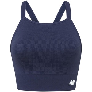 image:imageNew Balance Womens Seamless Wirefree Strappy Longline HighNeck Sports Bra with Removable Pads Pigment XXLarge