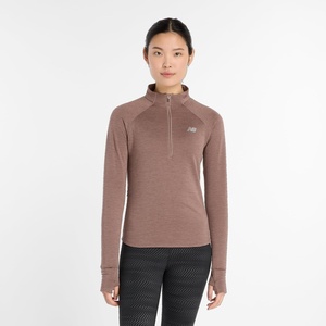image:imageNew Balance womens Athletics Heat Grid 12 ZipEarth Shadow Heather