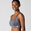 image:imageNew Balance 2 Pack Sports Bras for Women Seamless Wirefree Womens Sports Bra with Removable Pads Athletic Wear for WorkoutBlack CementBlack Cement